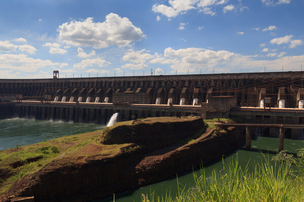 Itaipu Dam close, Brazil, Paraguay