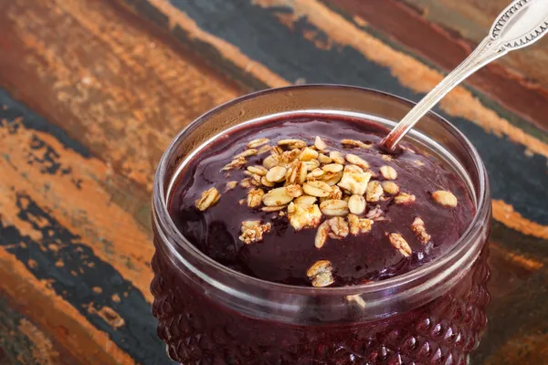 Suco de polpa de Açaí em vidro — Fotografia de Stock