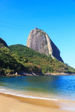 Sugarloaf kırmızı beach (praia vermelha) rio de janeiro, Brezilya