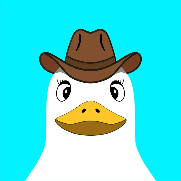 Duck Slap Blue Background — Image vectorielle