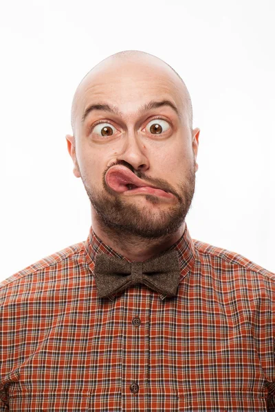 Funny Man Face — Stok fotoğraf