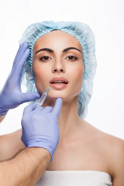 Injeção de Botox. — Fotografia de Stock