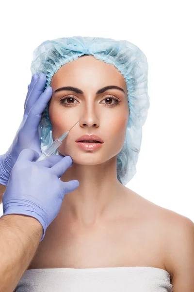 Injeção de Botox. — Fotografia de Stock