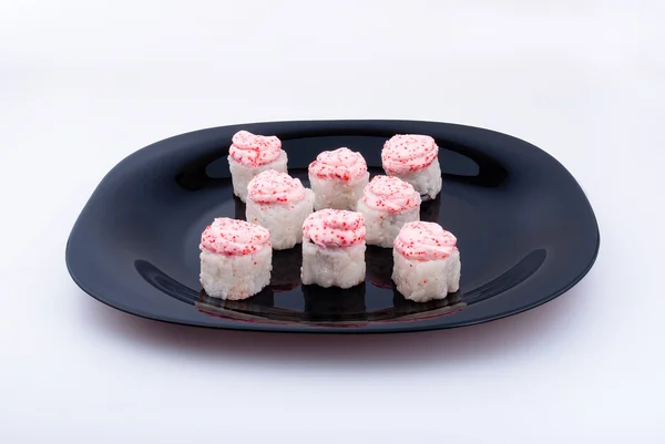 iştah açıcı suşi karanlık plaka