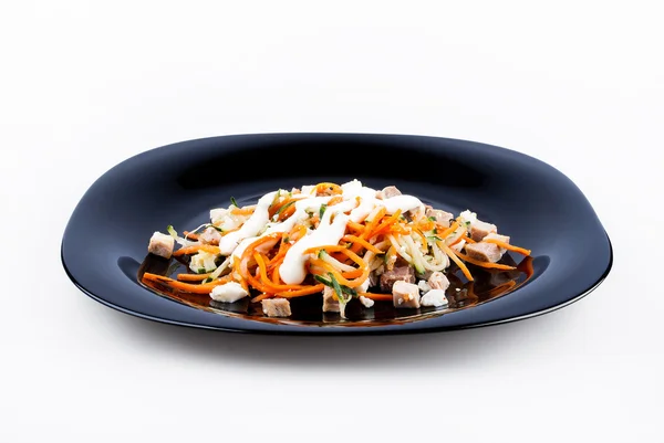 karanlık tabak etli salata