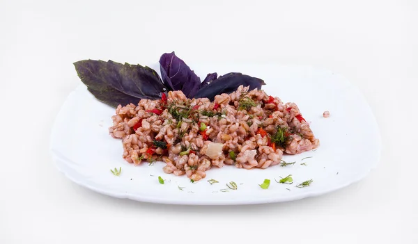 arpa tabakta biber ile