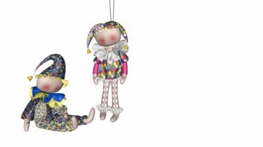 Harika Harlequin'ler. 3D bebek kendi ekseni döner