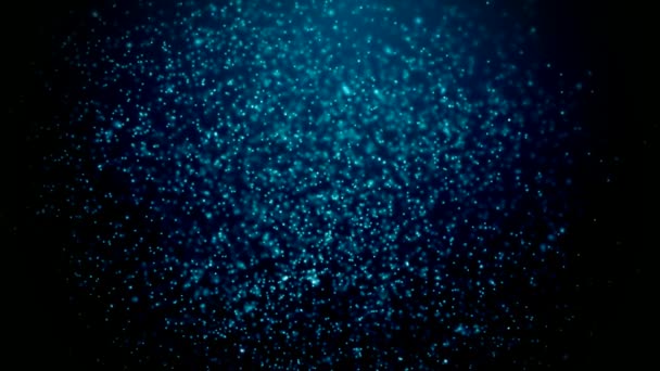 Абстрактний Фон Літаючими Блакитними Крапками — стокове відео