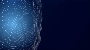  Uçan noktalı özgün soyut mavi arkaplan