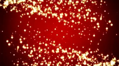 Kırmızı arkaplanda uçan parçacıklar, tatil arkaplanı, model