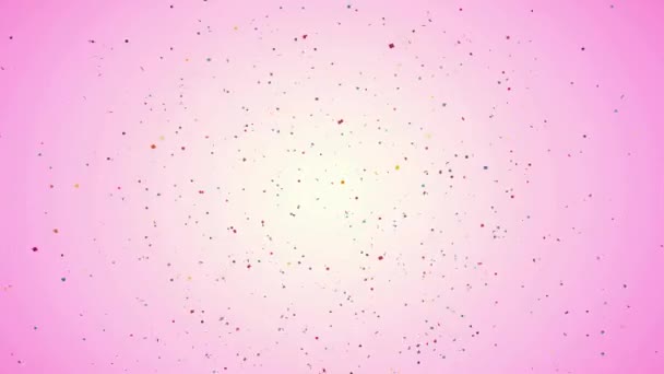 Small Particles Fireworks Pink Background — Stock Video