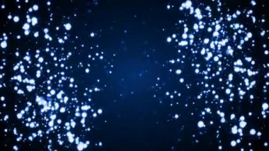 Mavi, Yeni Yıl, Noel arkaplanı yavaşça yüzen parçacıklar