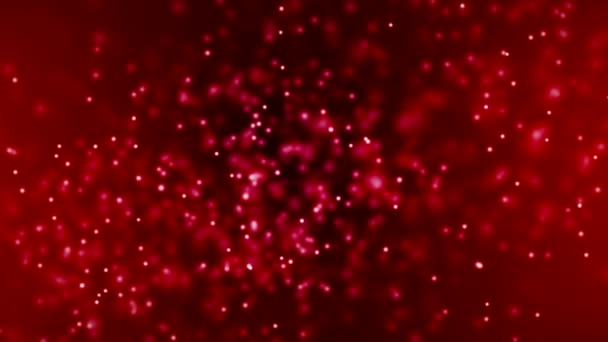 Red Moving Dots Dark Screen Depth Effect Mockup — Vídeos de Stock