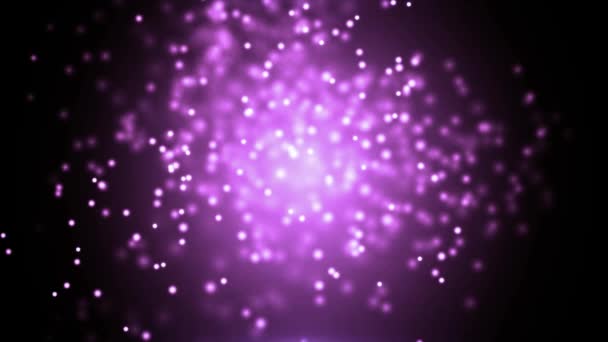 紫色背景 用于演示的点的抽象移动 — 图库视频影像