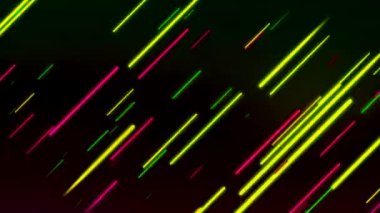 Açık yeşil çizgiler koyu arkaplanda bir açıyla hareket ediyor