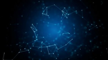 Sunumlar, logolar, modeller için ekranda çizgi ve noktalar olan mavi ekran.