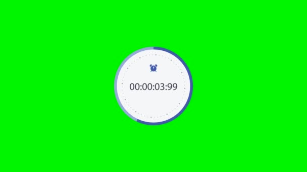 Timer Seconds Green Background — Αρχείο Βίντεο