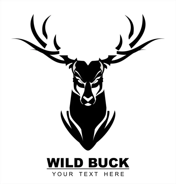 Elegante olhar negro Buck . Ilustrações De Stock Royalty-Free