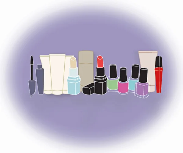 Make-up collectie Rechtenvrije Stockillustraties