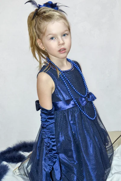 Beautiful little girl woman of fashion — Stock Photo, Image