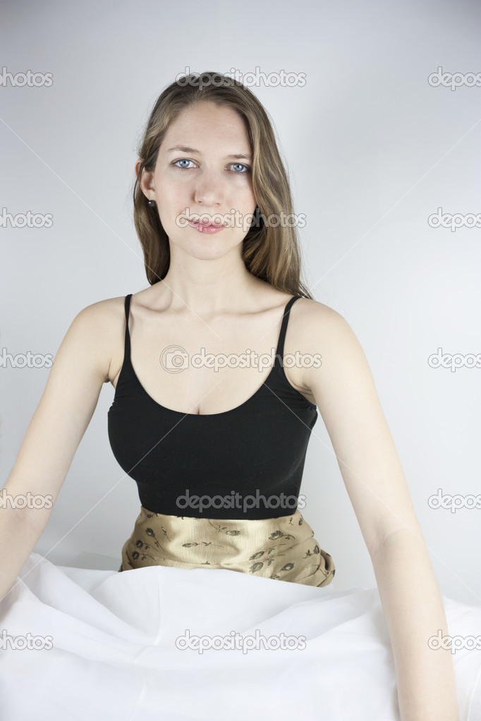 Woman wearing crinoline