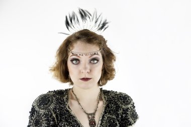 kadın sineklik gibi giyinmiş