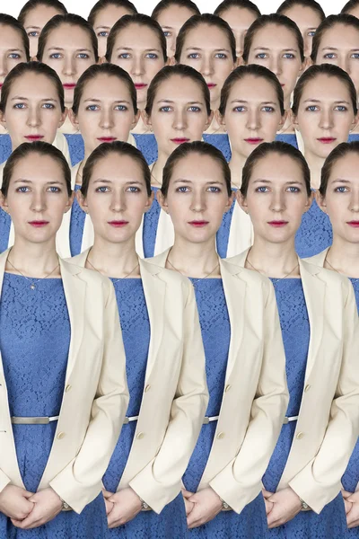 Group of identical business women — Stock Photo, Image