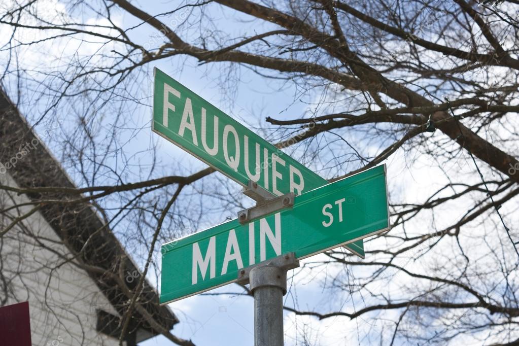 Street sign in The Plains, Virginia