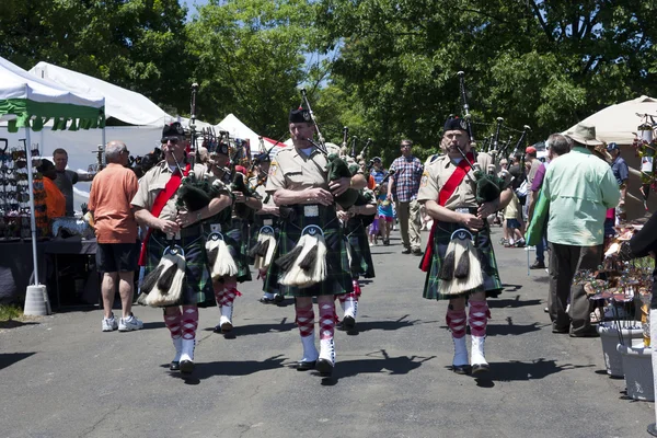 A cidade de Winchester Pipes and Drums em Virginia — Fotografia de Stock