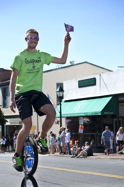 Unistars unicycling showtroupe — Stockfoto