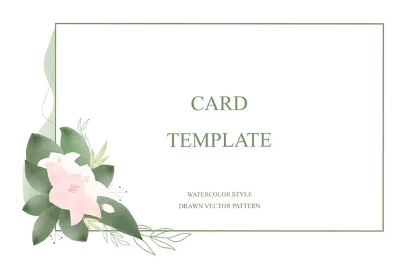 Une Carte Une Invitation Mariage Enregistrez Date Une Carte Postale — Image vectorielle