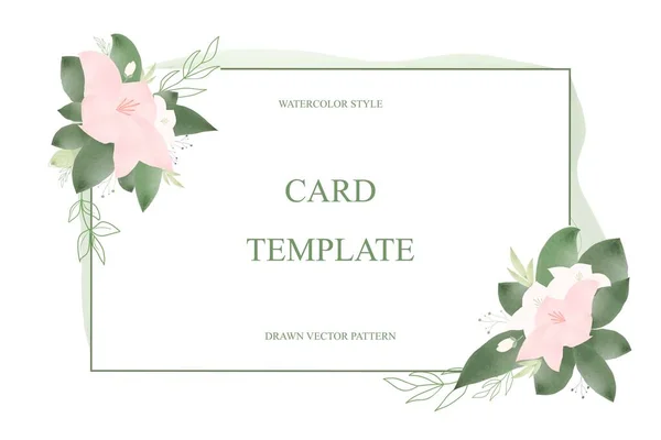 Une Carte Une Invitation Mariage Enregistrez Date Une Carte Postale — Image vectorielle