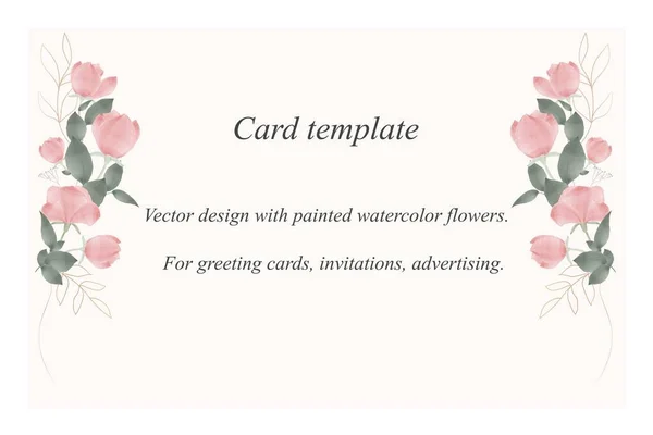 Πρότυπο Κάρτας Ευχετήρια Κάρτα Πρόσκληση Μια Θέση Για Κείμενο Ροζ — Διανυσματικό Αρχείο