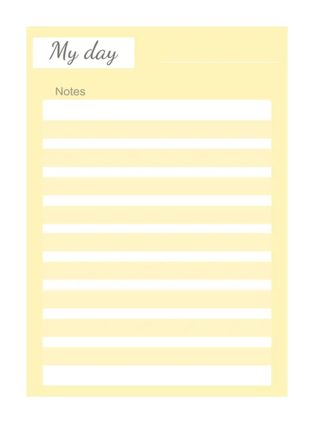 Make Notes Keep Diary Day Notepad Planner Diary Sheet Separate — Stock Vector