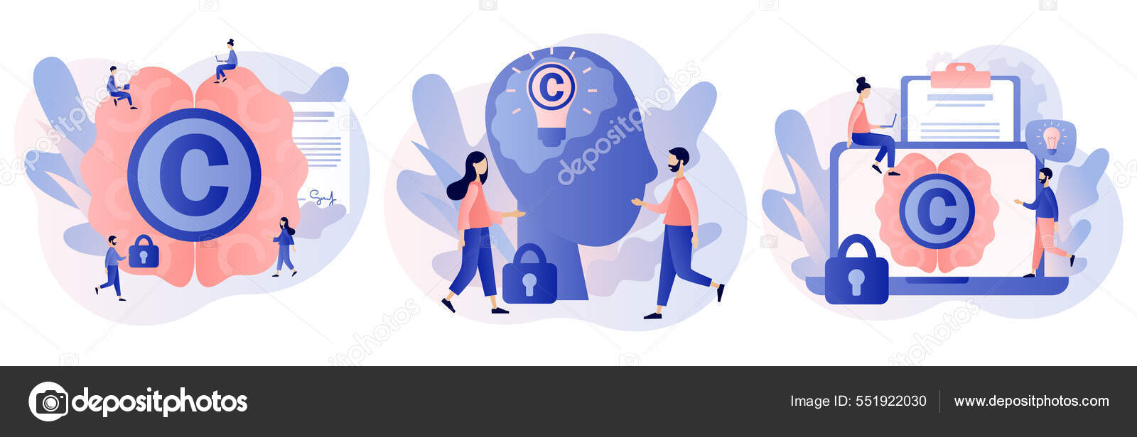 Intellectual property. Copyright. Tiny authors protecting idea s legal ...