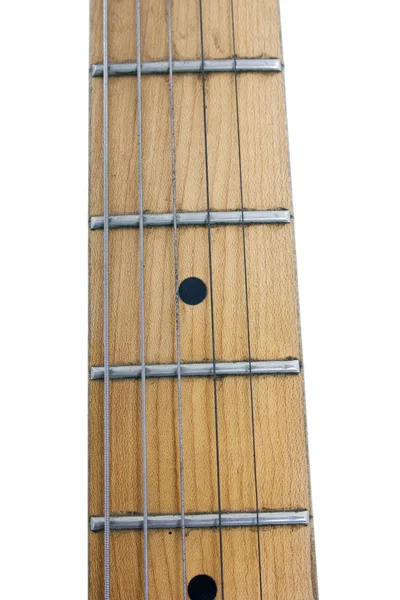 Електрична гітарна шия ізольована на білому тлі — стокове фото