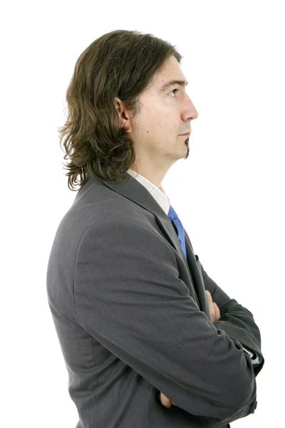 Business man portrait on a white background — Stock Photo, Image