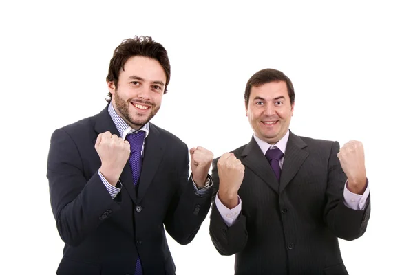 Två affärsman stående på en vit bakgrund — Stockfoto