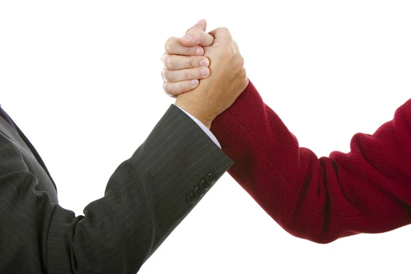 Handshake of business partners, men and women in the office — Stock Photo, Image