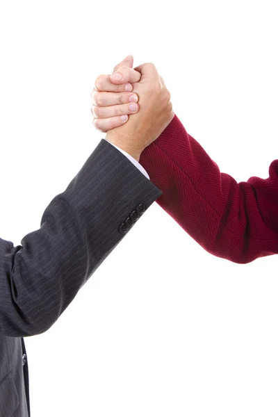 Handshake of business partners, men and women in the office — Stock Photo, Image