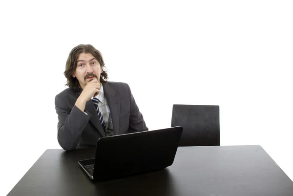 Young business man working with is laptop — Stock Photo, Image