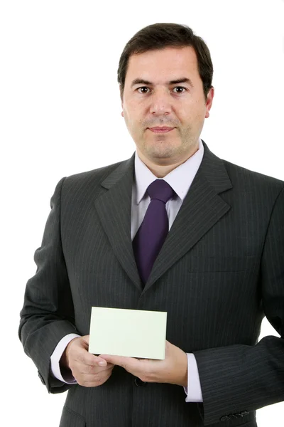 Business man portrait on a white background — Stock Photo, Image