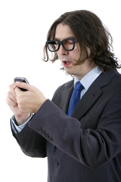 Business man portrait on a white background — Stock Photo, Image