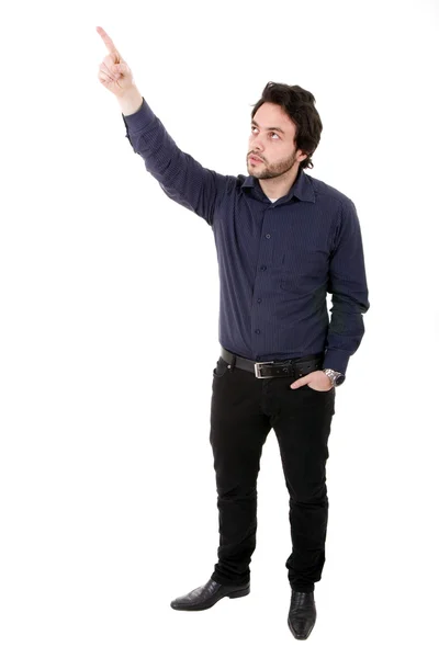 Young casual man full body in a white background — Stock Photo, Image