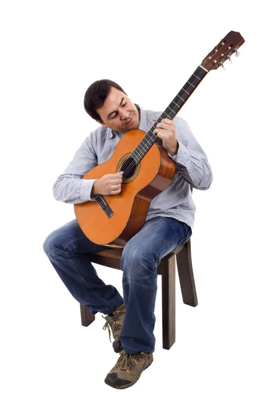 Akusztikus gitár gitáros ember klasszikus — Stock Fotó