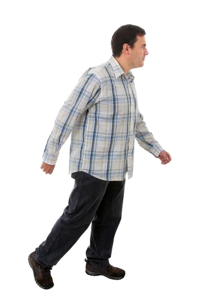 Young casual man full body in a white background — Stock Photo, Image