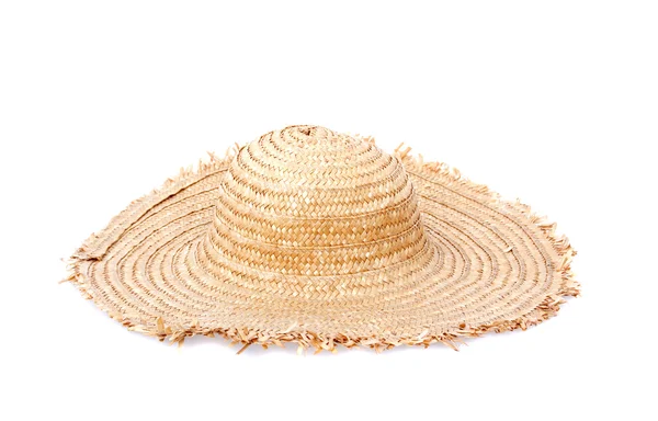 Straw hat isolated on white background — Stock Photo, Image