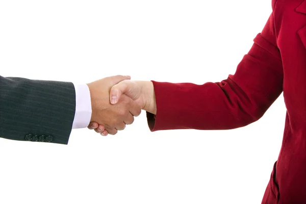 Handshake of business partners, men and women in the office — Stock Photo, Image