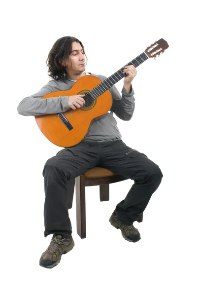 Acoustic guitar guitarist man classical — Stock Photo, Image