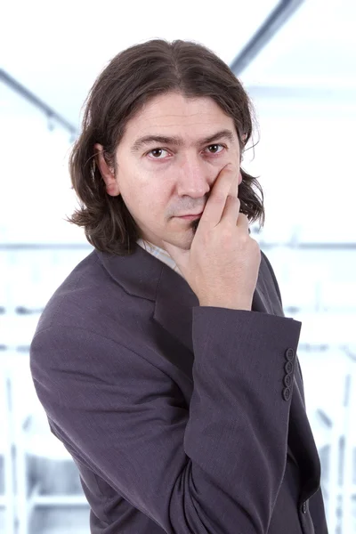 Business man portrait on a white background — Stock Photo, Image